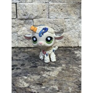 LAMB SHEEP POSTCARD PETS #1068- Authentic Littlest Pet Shop - Hasbro LPS